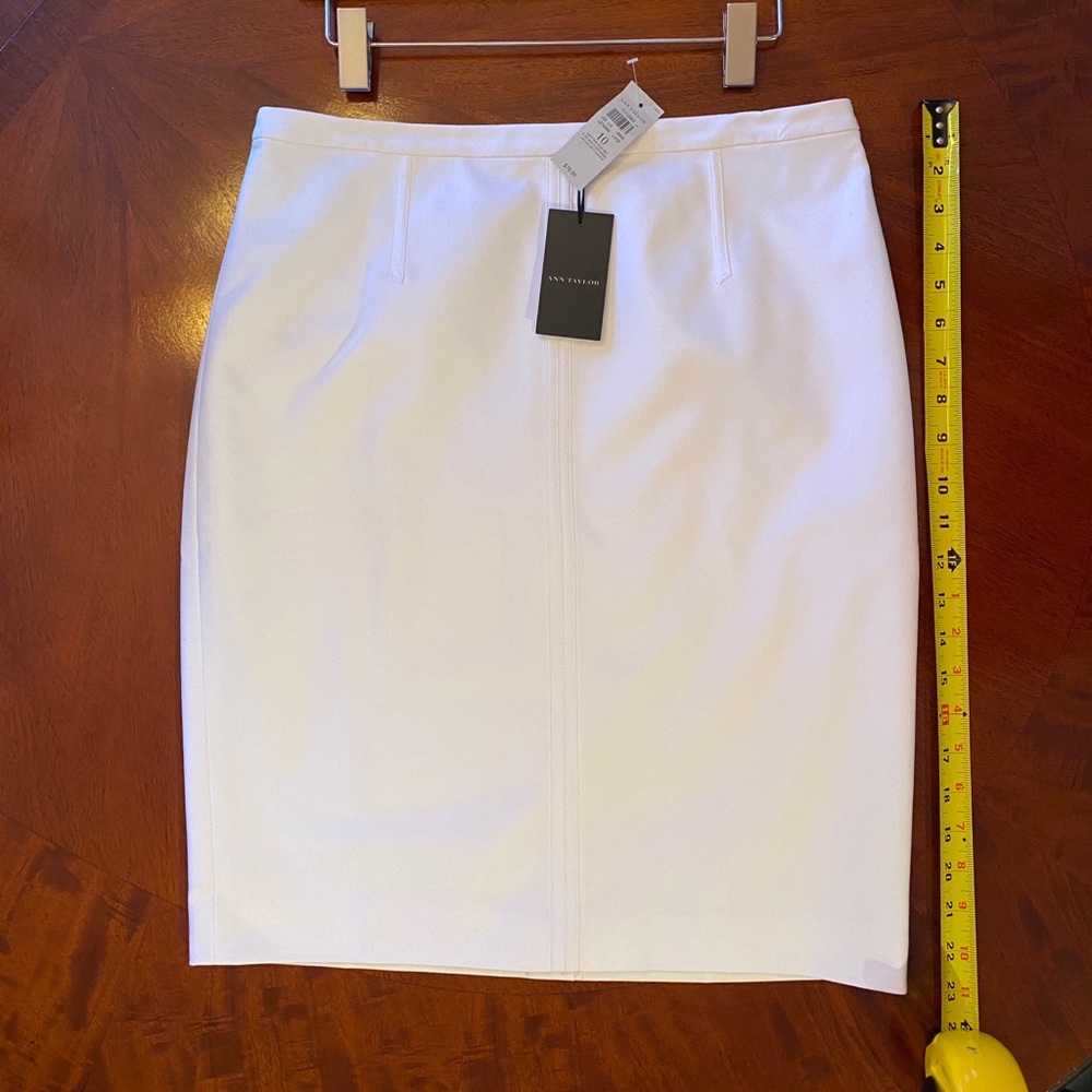 Ann Taylor White Pencil Skirt.